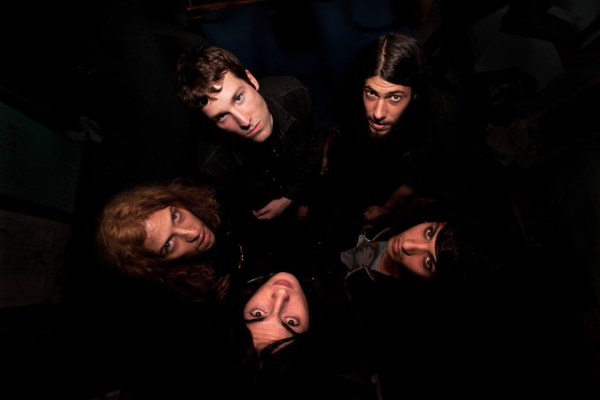 The Voyeurs, backstage portrait at  Night and Day, Manchester, 15th August 2014