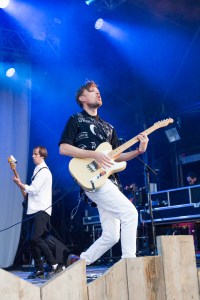 Django Django,perform at End Of The Road Festival, Larmer Tree Gardens, Salisbury, 4th September 2015